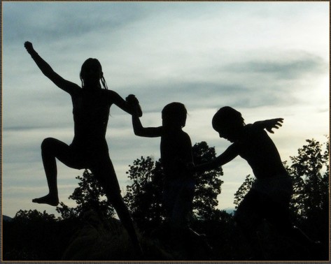 gamboling kids