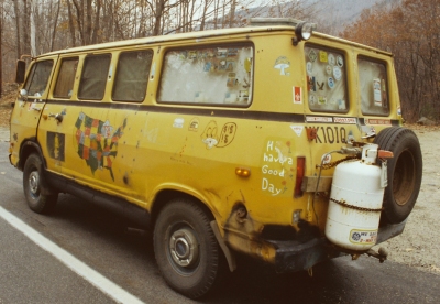 1967 Chevy Van, 330,000 miles, 48 states, 2
              funnels