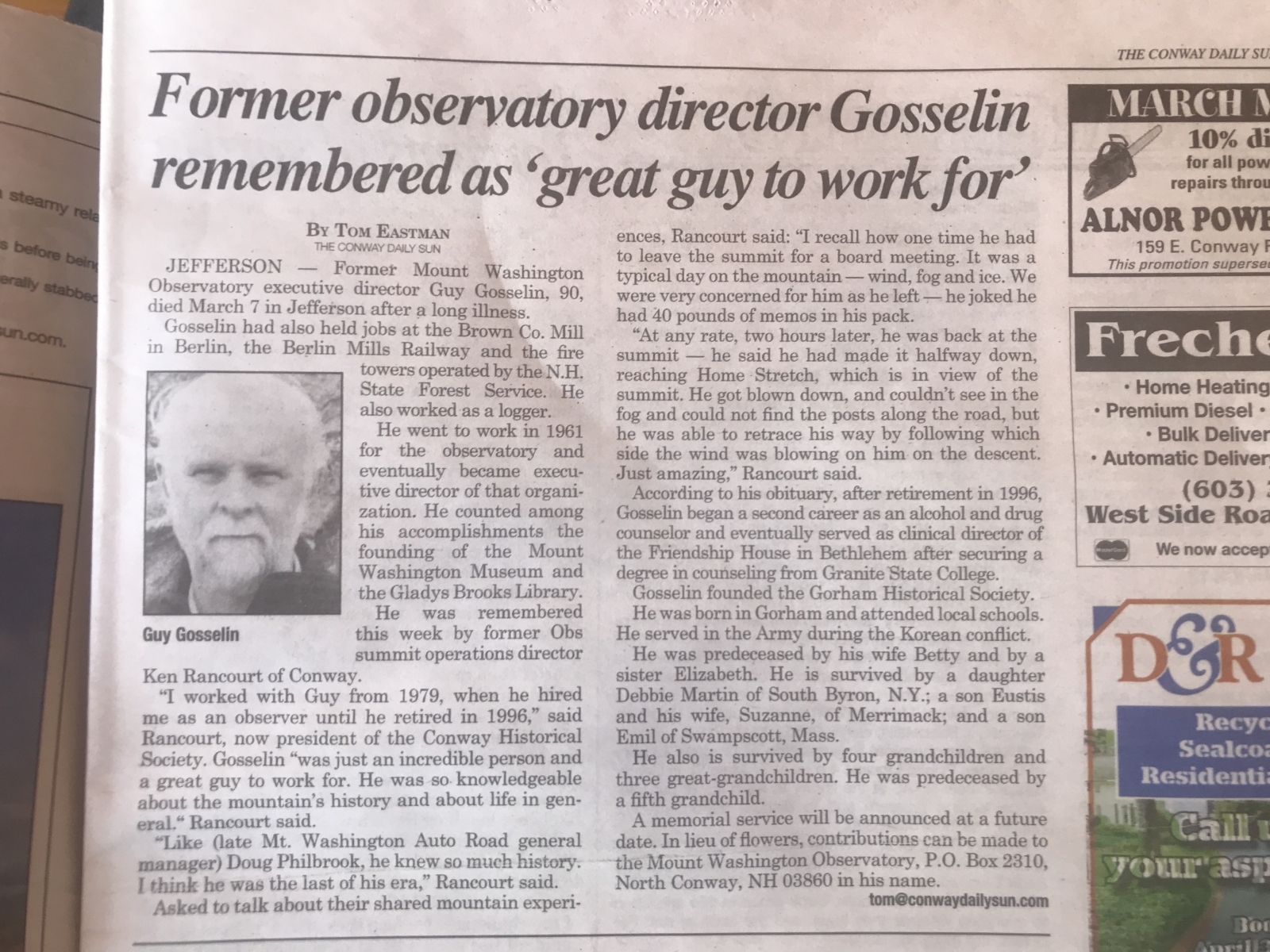 Guy's Conway Daily Sun Obit 24 March 12